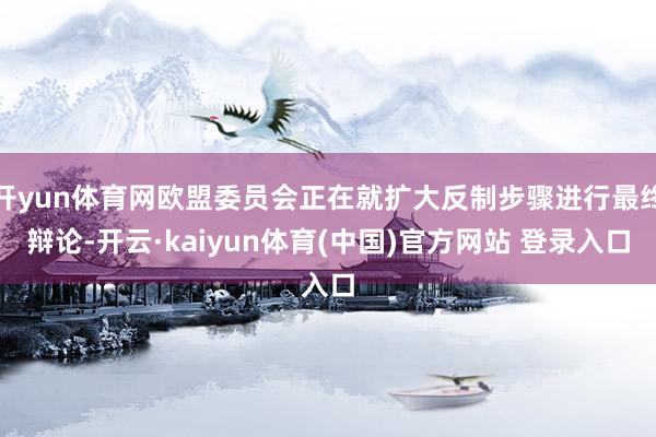 开yun体育网欧盟委员会正在就扩大反制步骤进行最终辩论-开云·kaiyun体育(中国)官方网站 登录入口